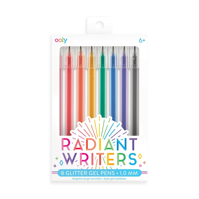 OOLY Gelpennor 8 st – Radiant Writers Glitter