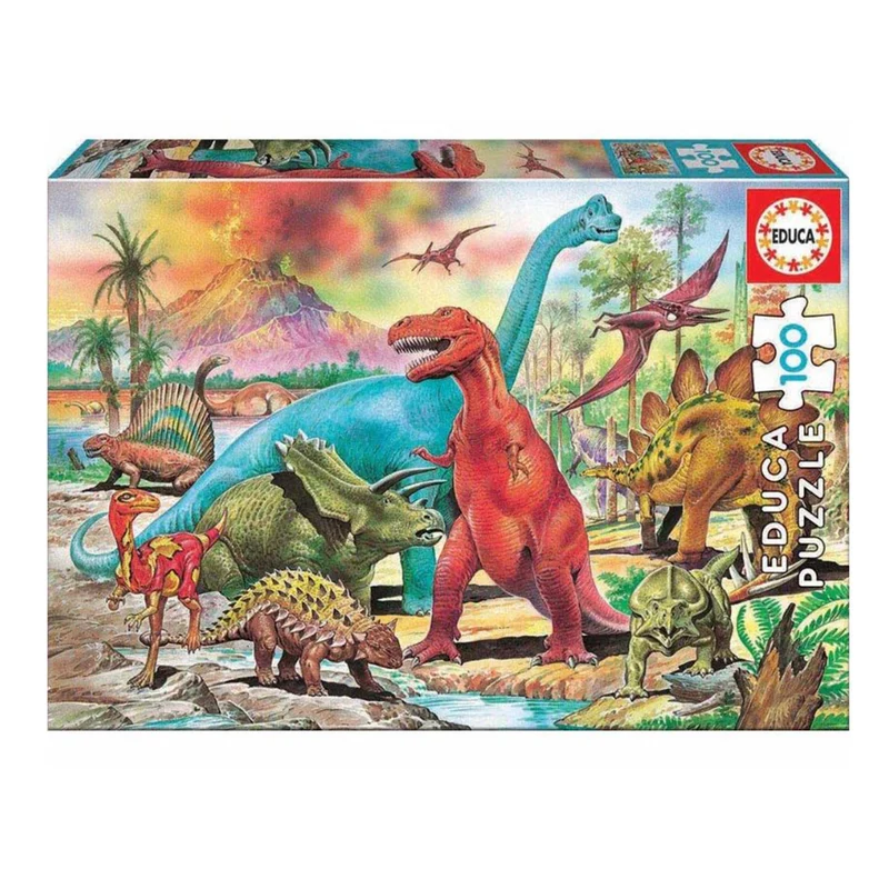 Educa pussel, Dinosaurier - 100 bitar
