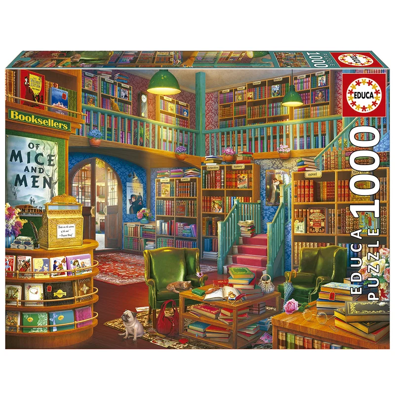 Educa pussel, Underbar bokhandel - 1000 bitar