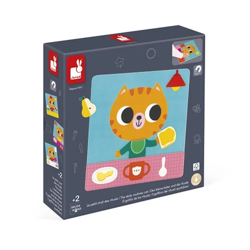 Janod Magnetiskt spel, Katten dagliga rutiner