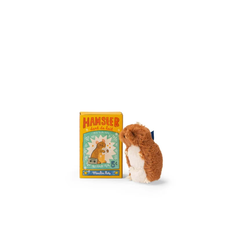 Moulin Roty Tandfé, Hamster med ficka för mjölktand - Puce & Pilou