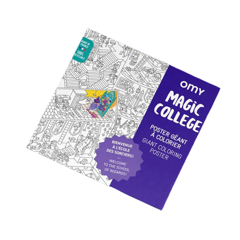 Omy stor affisch för färgläggning, Magic college
