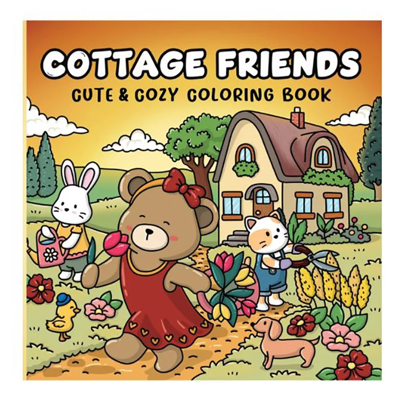 Cottage Friends målarbok