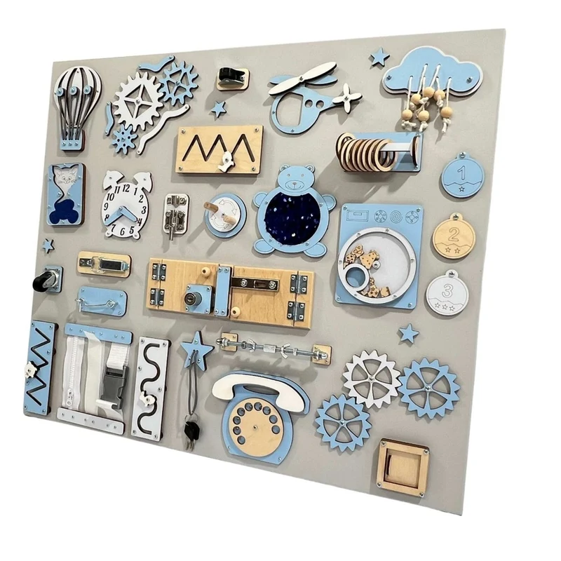 Stor Montessori-aktivitetsbräda – 60 × 70 cm