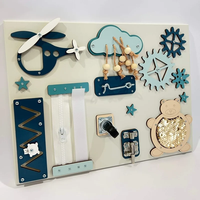 Portabel aktivitetsbräda för bebis – 30 × 40 cm