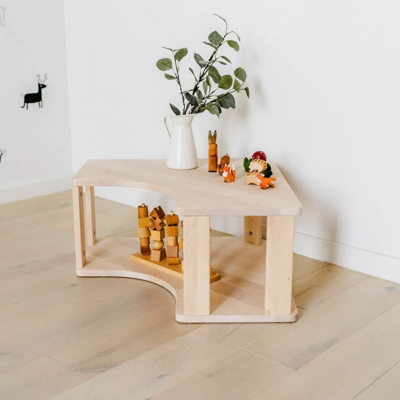 Modulär Montessorihyllahörn - 2 hyllor