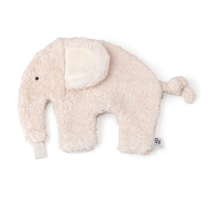 Sebra Snuttefilt och napphållare - Rosa elefant