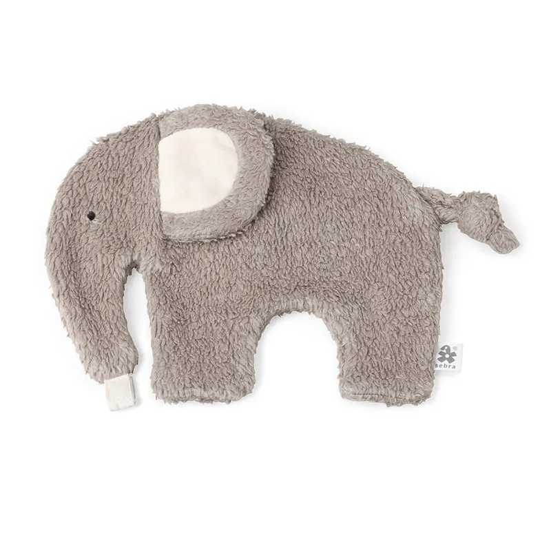 Sebra Snuttefilt och Napphållare - Grå Elefant
