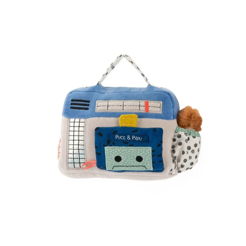 Moulin Roty Gosedjur med musikuppdragning, Radio 22 cm - Puce & Pilou