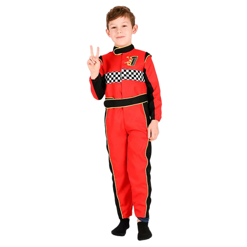 Den goda Fen utklädnad, Racerförare - stl. 2-4 år, 4-6 år och 6-8 år