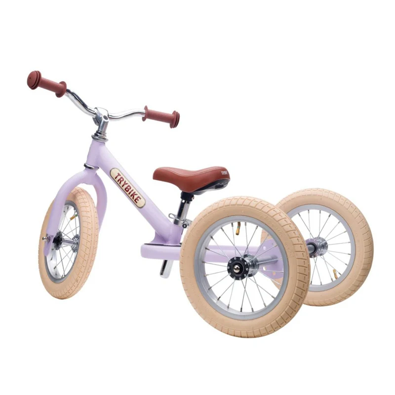 Trybike trehjulet løbecykel, vintage purple med retro look