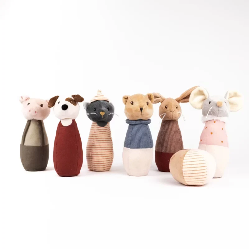 Mjukt bowlingspel med fem djur – Egmont Toys