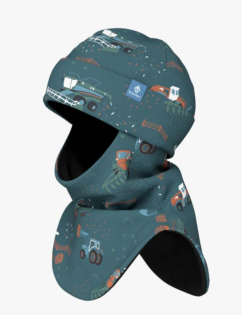 Breden FERN Fleecebalaclava för barn - Traktorer