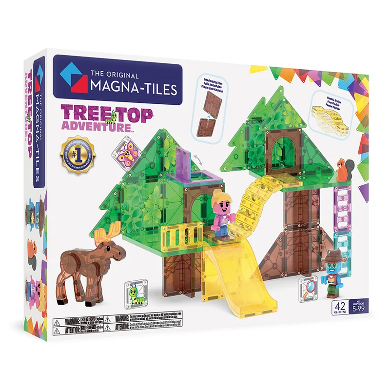 Magna-Tiles magnetiskt byggset, Tree Top Adventure med 42 delar