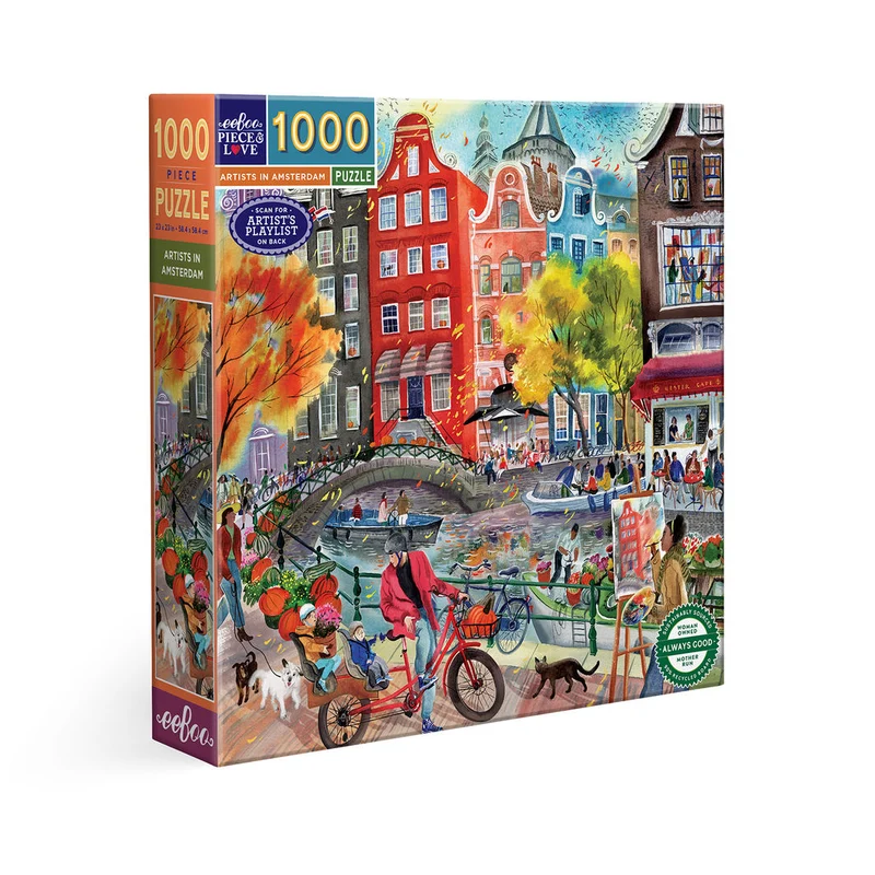 eeBoo Pussel 1000 bitar, Artists in Amsterdam