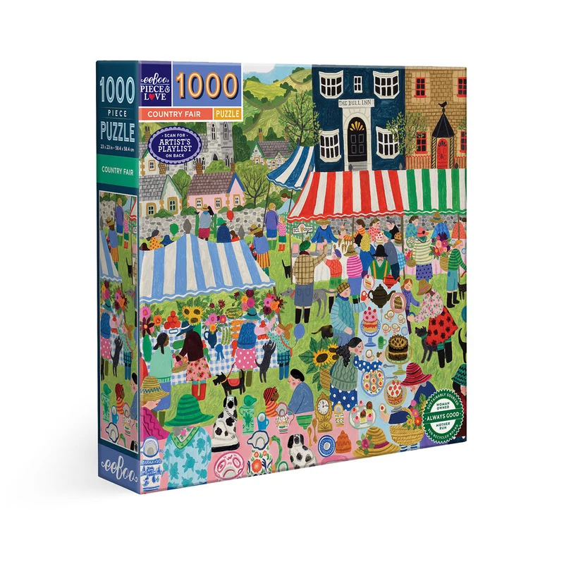 eeBoo Pussel 1000 bitar, Country Fair