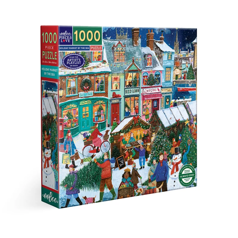 eeBoo Pussel 1000 bitar, Holiday Marketplace