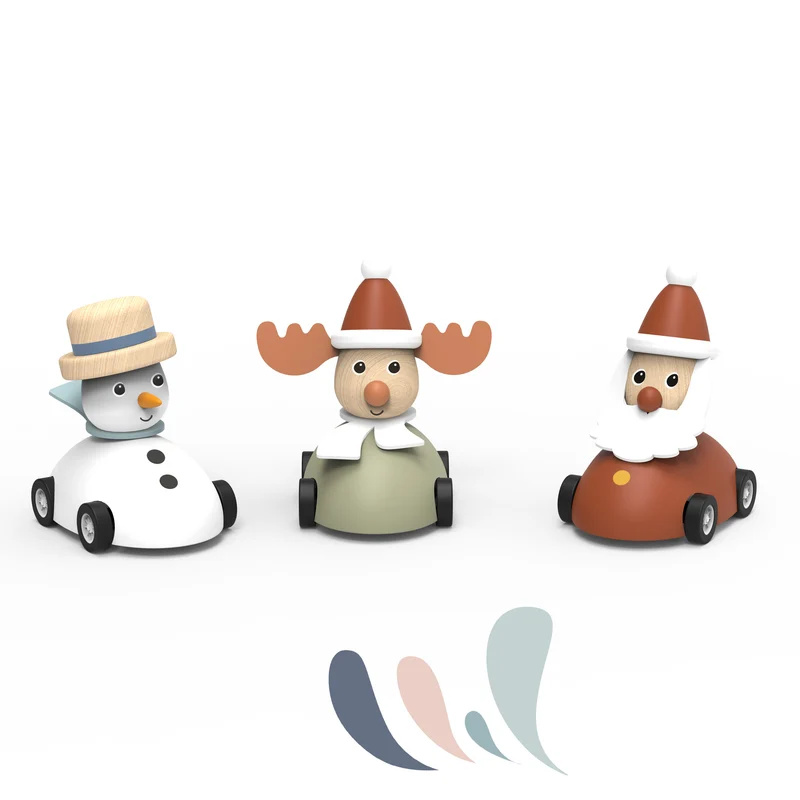 Speedy Monkey Pull Back-bil Christmas Racer