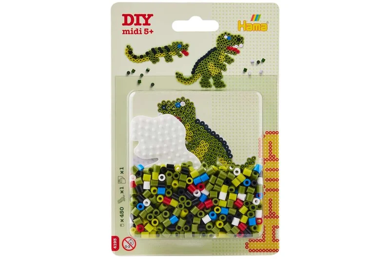 Hama pärlplatte-set, Midi, dinosaurie