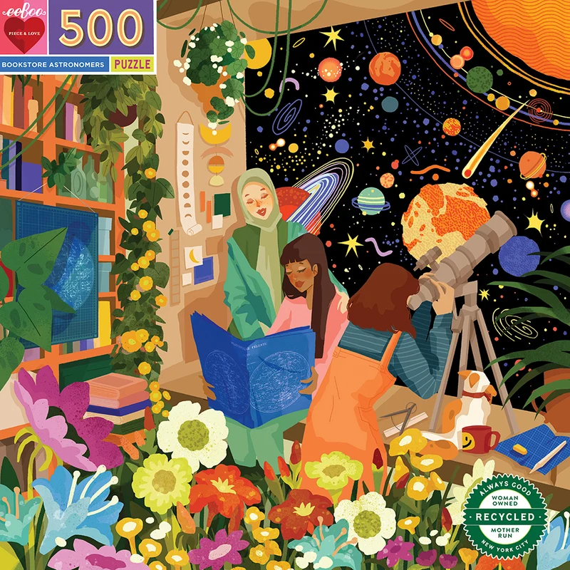 eeBoo Pussel 500 bitar – Bookstore Astronomers