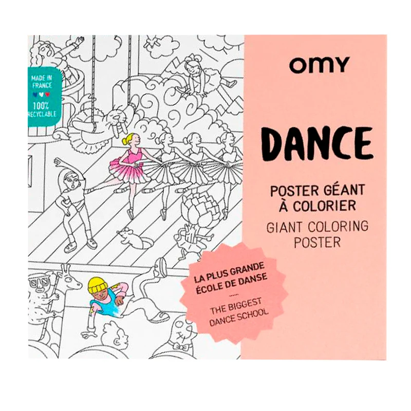 Omy stor färgläggningsaffisch, Dance