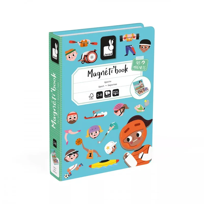 Janod magnetbok, 30 st. Sport