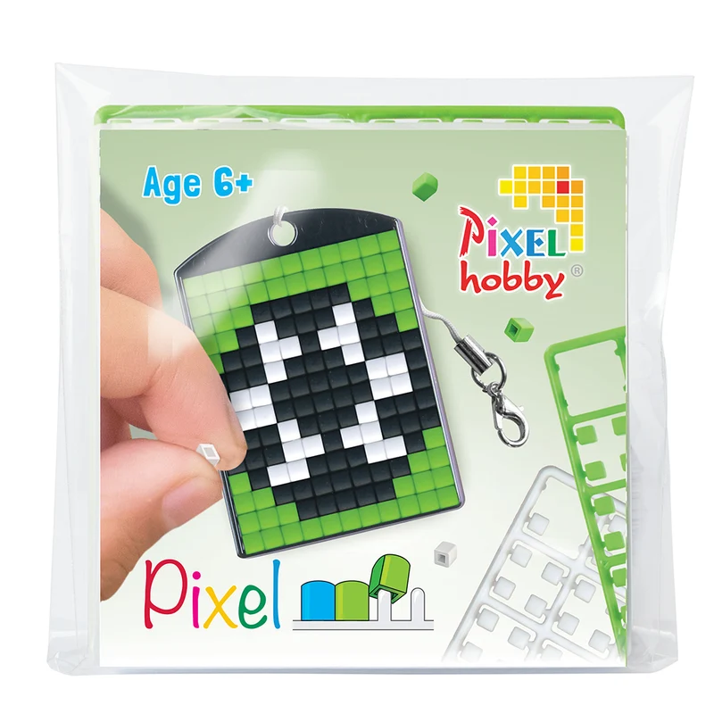 Pixel mosaik startset, nyckelring - Fotboll