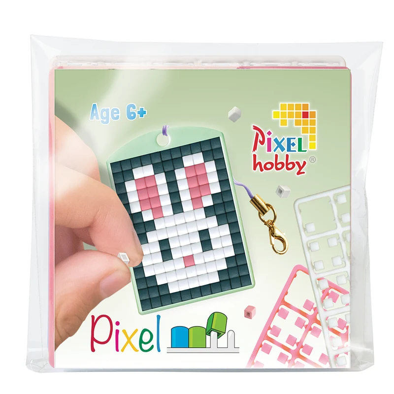 Pixel mosaik startset, nyckelring - Kanin