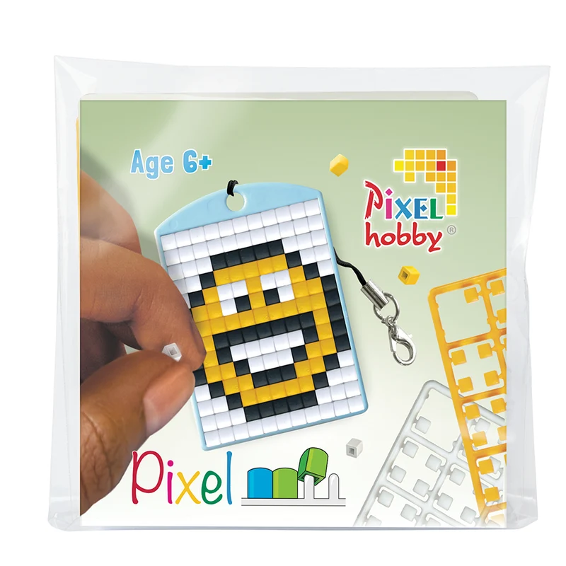 Pixelmosaik startset, nyckelring - Emoji