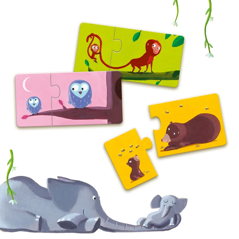 Djeco Pussel Duo Mom and Baby (12 pussel)