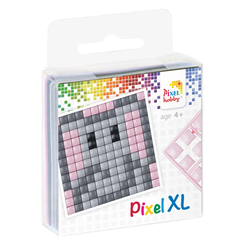 Pixelmosaik, XL mosaikpärlor - Elefant
