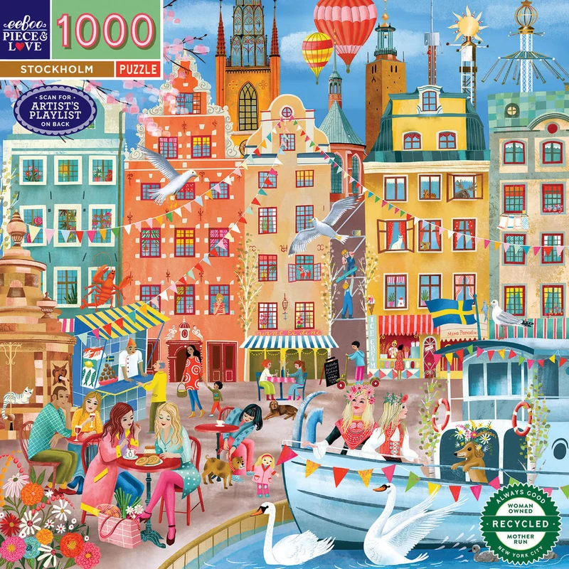 eeBoo Pussel 1000 bitar, Stockholm