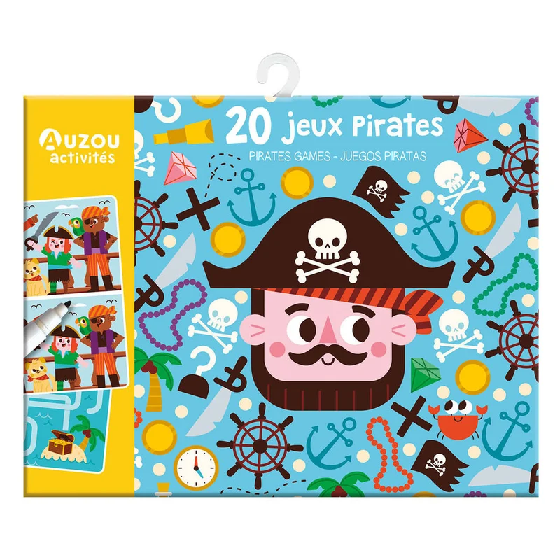 Auzou Aktivitetskort, 20 uppgifter – Pirater
