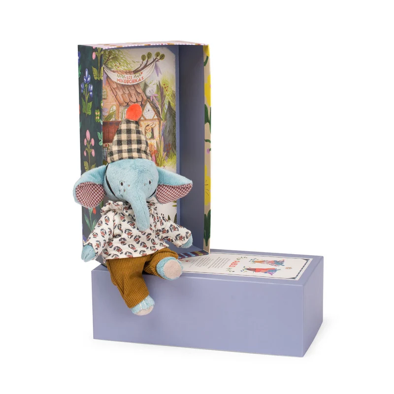 Moulin Roty tøjdjur, Elefant 25 cm - Pablo Les Minouchkas