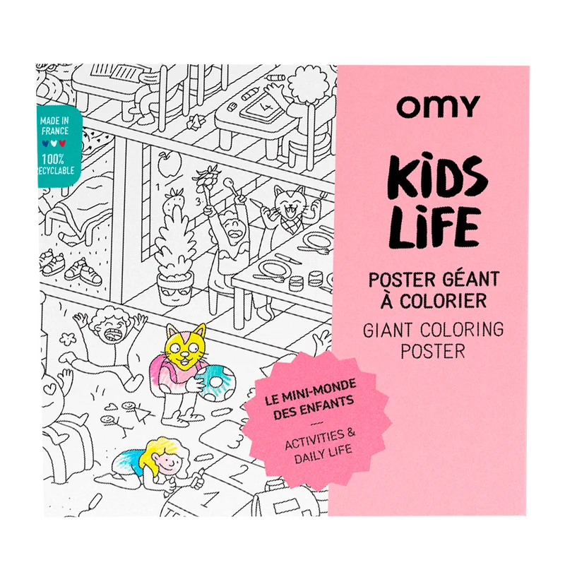 Omy stor affisch för färgläggning, 70 x 100 cm – Kids life