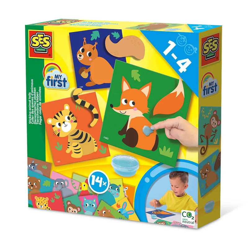 SES Creative Mitt första kreativa set, Djurens svansar - Från 1–4 år