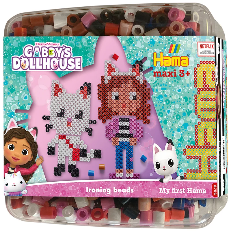 Hama Maxi Gabby's dollhouse i burk + 900 pärlor