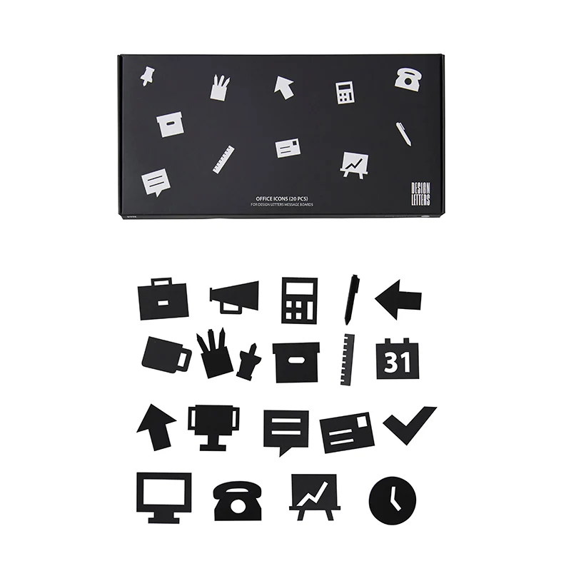 Design Letters, Kontor ikoner till Message Board - svart
