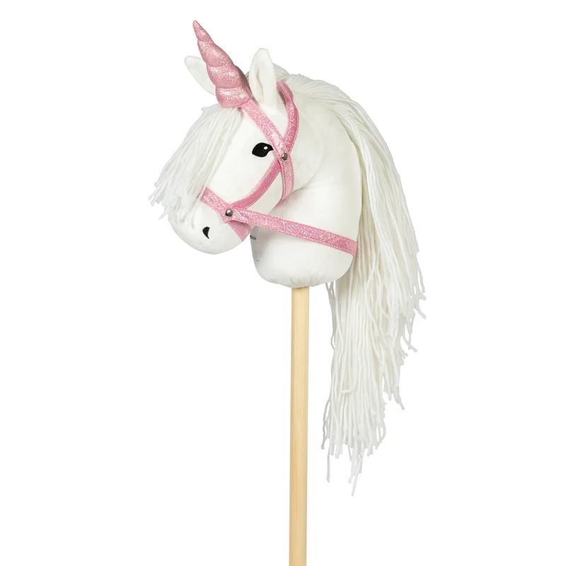 By Astrup Lös enhörningshorn och grimma för käpphästar, Rosa (utan käpphäst)