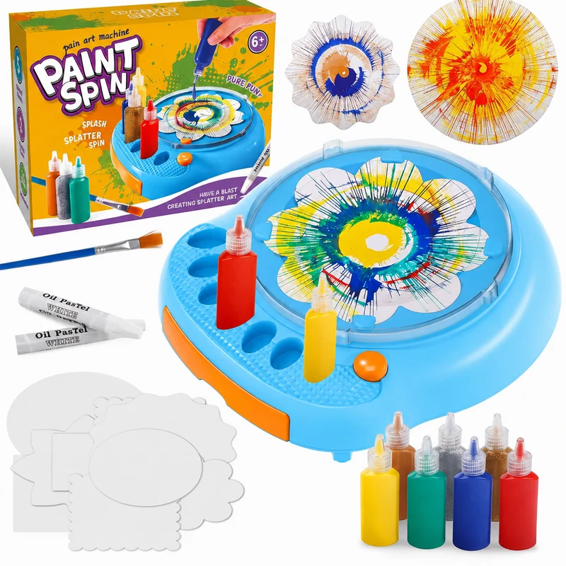 SpinArt – Kreativt & pedagogiskt – Gör-det-själv-målningsspinnmaskin