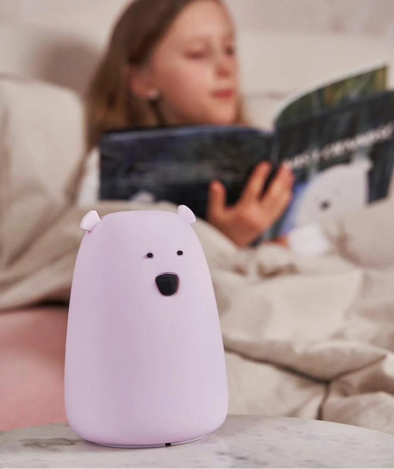 Stora Björn Lampa i BPA Fritt Silikon- Lavendel