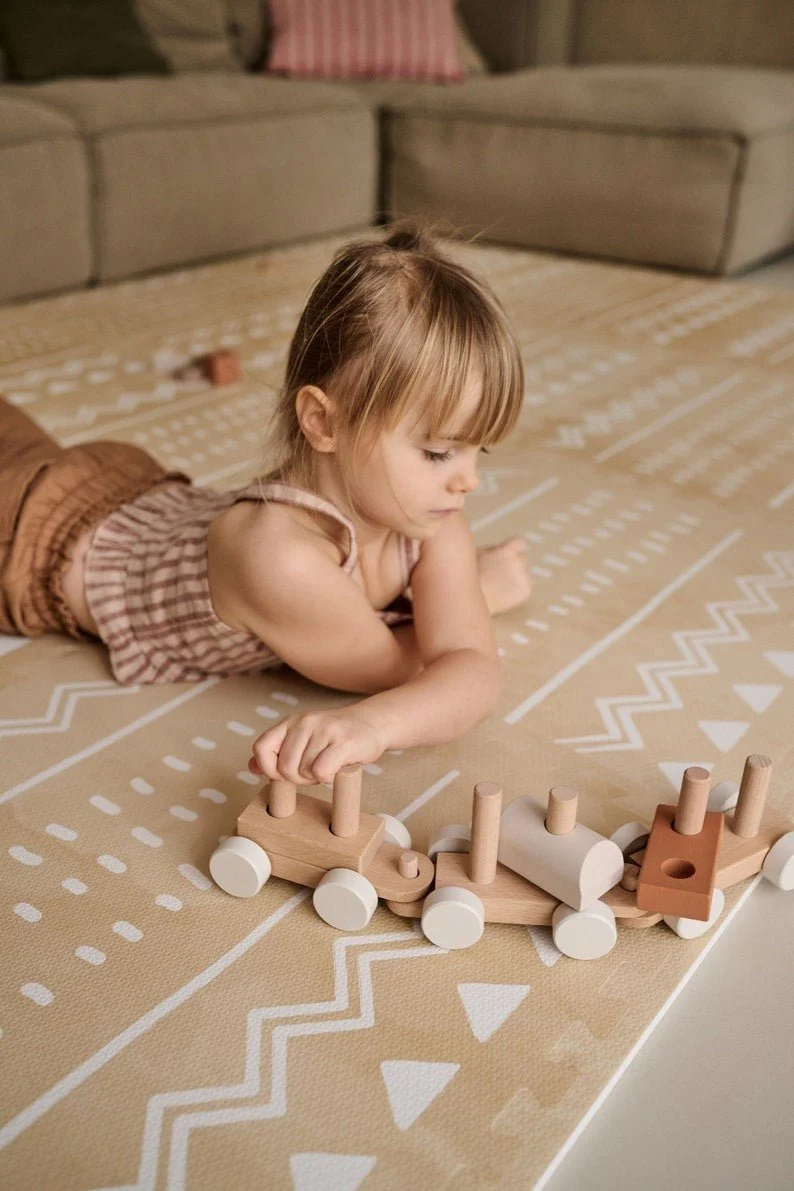 Giftfri Lekmatta Av Skumgummi- Boho Sand
