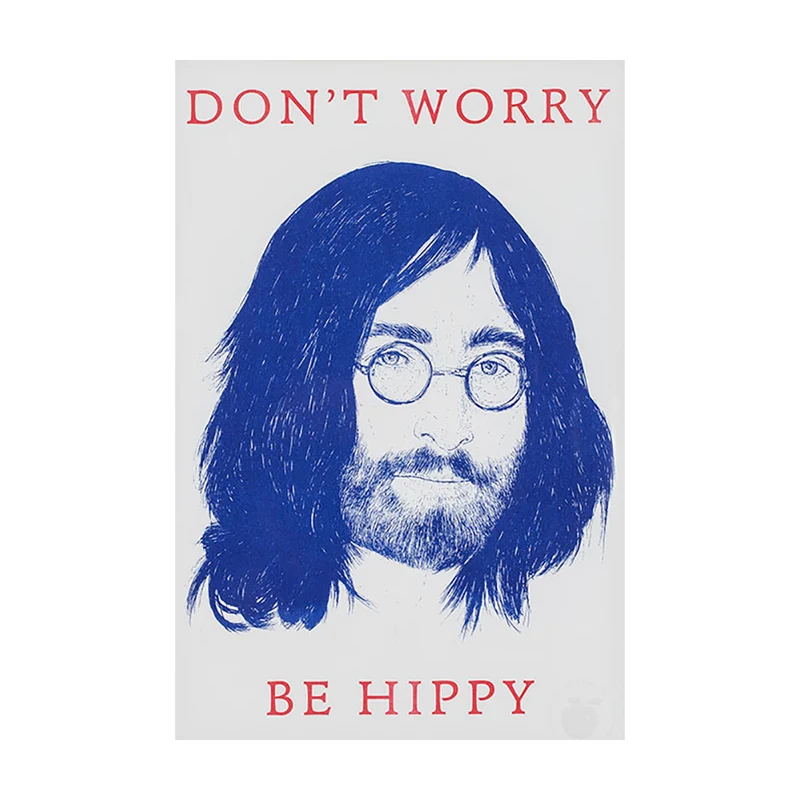 Marke Newton A3-print – Don't Worry Be Hippy