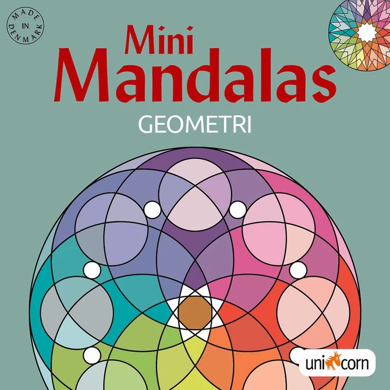 Mandalas målarbok mini, Geometri