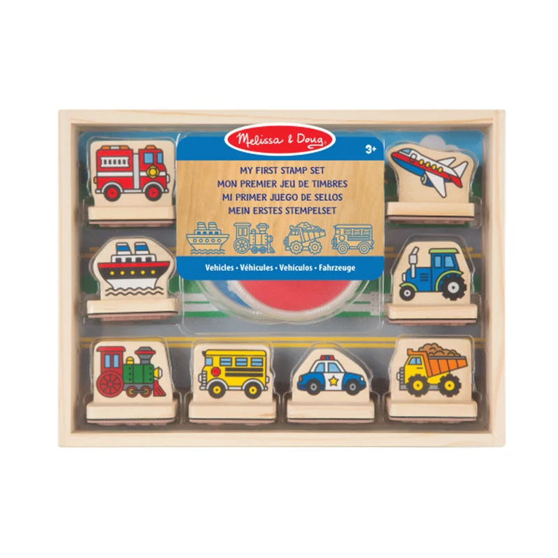 Melissa & Doug Mitt första stämpelset, Fordon
