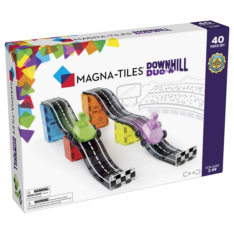 Magna-Tiles Downhill Duo, Magnetiskt byggset med 40 delar