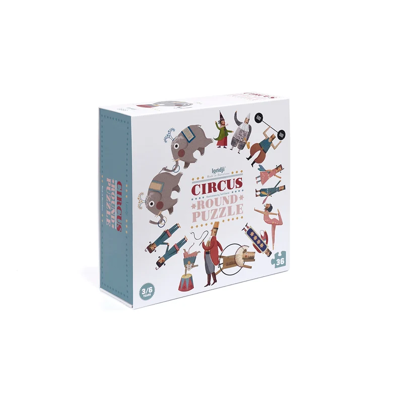 Londji pusselspel, runt, Circus round - 36 bitar