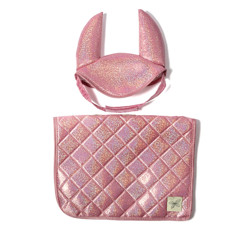By Astrup Sadelunderlag och huva för käpphästar, Rosa