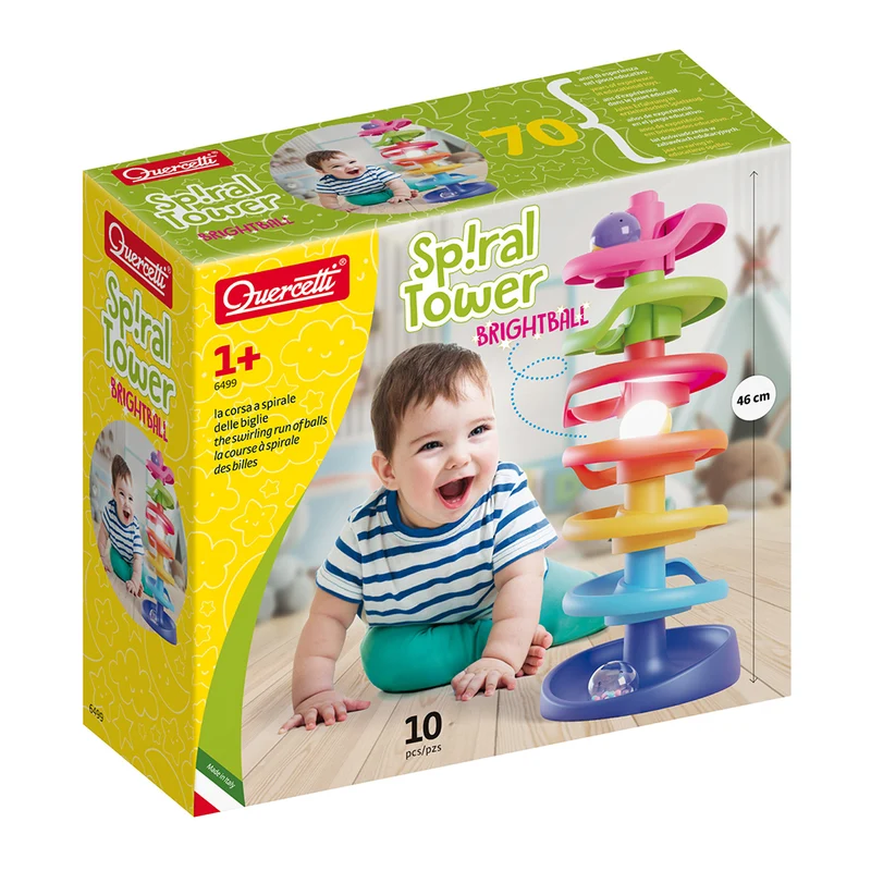 Quercetti Kugeltårn med lysande bollar, från 1 år
