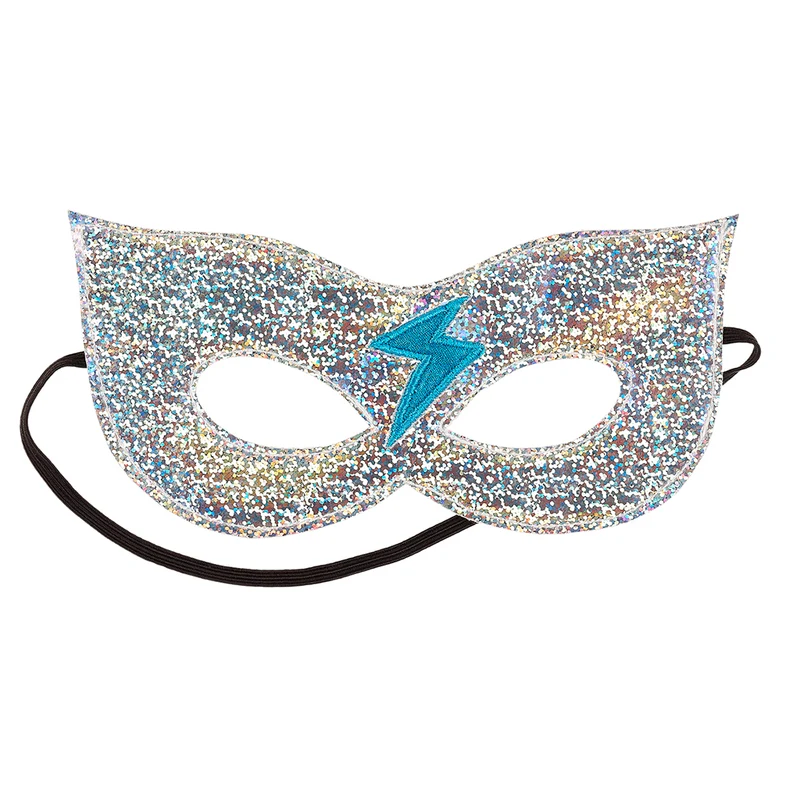 Souza maskeraddräkt, superhjälte mask - silver